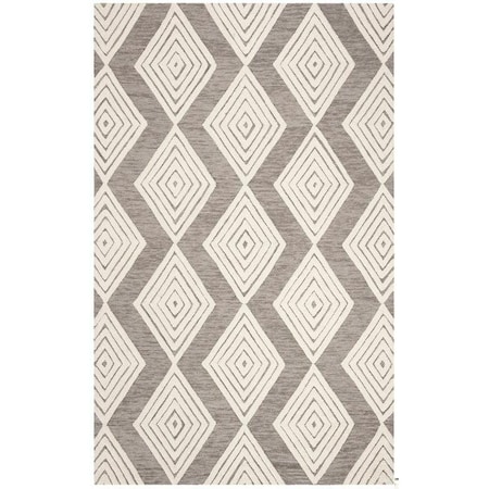 Safavieh 6 x 6 ft. Contemporary Blossom Hand Tufted Area RugDark Grey & Ivory BLM111F-6SQ
